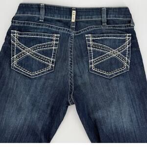 NWOT Ariat Mid Rise Stretch Entwined Boot Cut Jeans SZ 33 Short